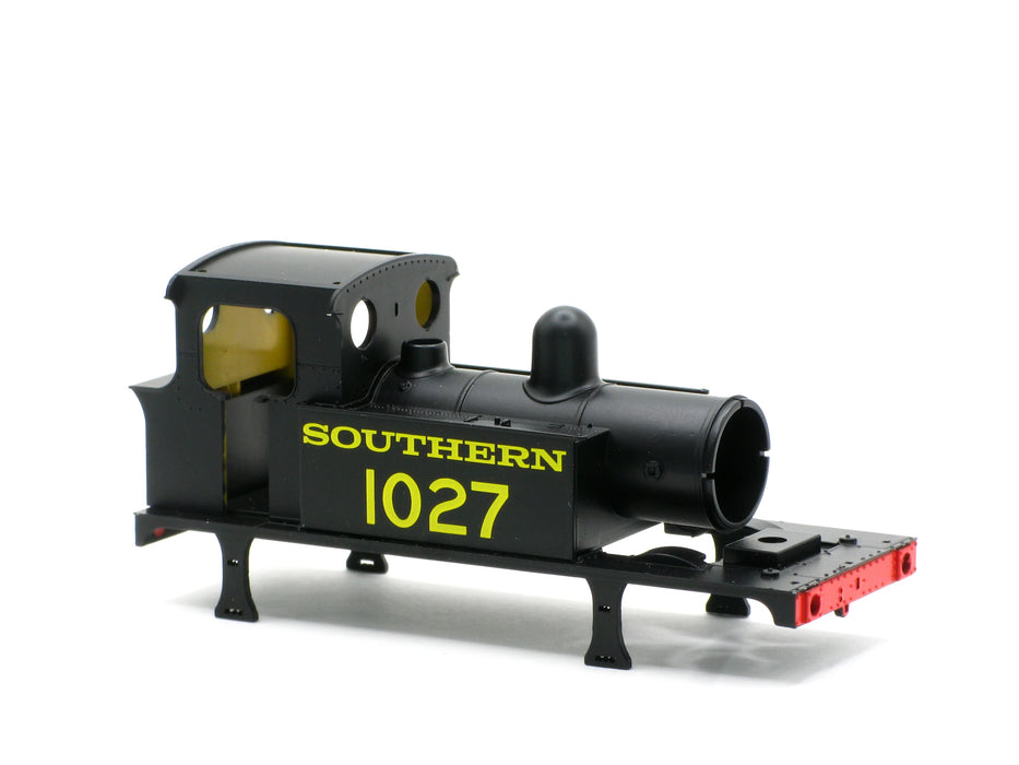 SECR P Class 0-6-0T 1027 in SR black with Egyptian lettering