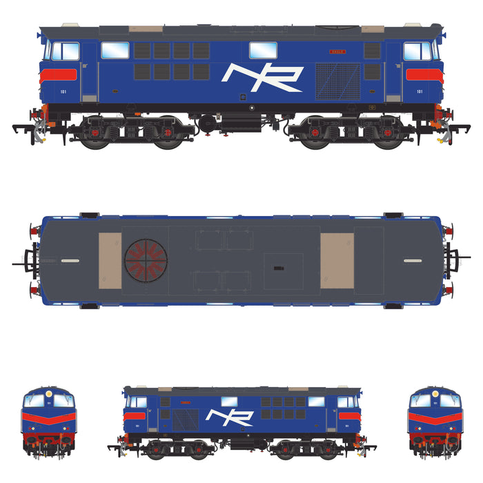 101 'Eagle' NIR Blue, with Red Chevrons - DCC Sound