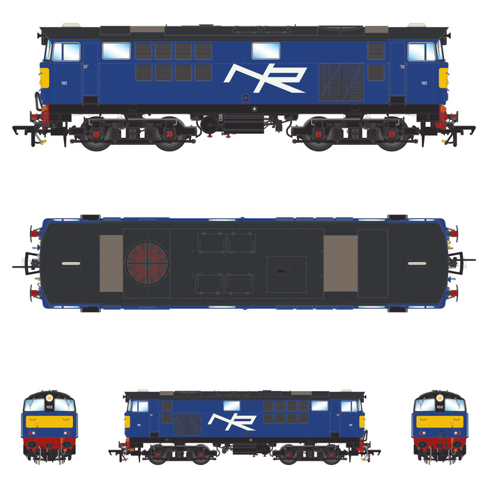 102 'Falcon' NIR Blue, with SYP and Black Cab - DCC Sound